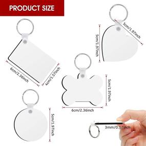 img 3 attached to Sublimation Keychain Transfer Double Side Rectangle