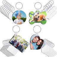 sublimation keychain transfer double side rectangle logo