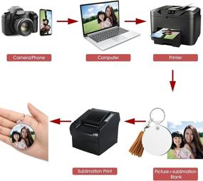 img 1 attached to Sublimation Keychain Transfer Double Side Rectangle