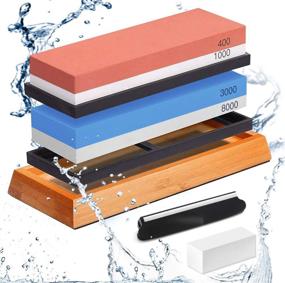 img 4 attached to 🔪 Knife Sharpening Stone Set for Effective Blade Sharpening, Flattening, and Finishing of Blades - Premium Abrasive & High-Quality Products