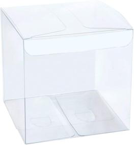 img 4 attached to 🍬 Mose Cafolo 50pcs - 3x3x3 inches - Clear Plastic Candy Gift Boxes - Anti Scratch Transparent Cube Box - Holiday Wedding Party Favors - Thick PVC Packaging