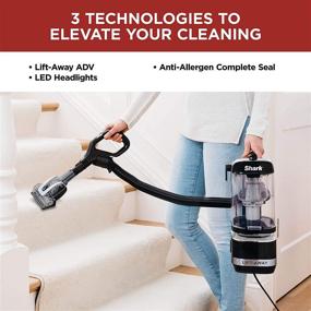 img 2 attached to Powerful Shark LA322 Navigator Lift-Away ADV Upright Vacuum for Pet Hair Removal - Corded, Includes Pet Power Brush, Crevice, and Upholstery Tool - Black