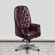 💺 flash furniture high back burgundy leathersoft executive office chair: tufted & ergonomic with swivel & arms logo