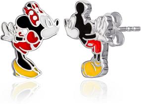 img 4 attached to Disney Mickey Sterling Mismatched Earrings