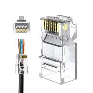 улучшите стабильность соединения с разъемами cablecreation rj45 pass through - 50-пак cat6/cat5e с покрытием из золота для надежного utp-кабеля ethernet. логотип