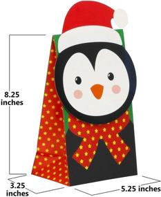 img 1 attached to 🎁 Iconikal Christmas Die-Cut Flip Over Treat & Gift Bags - 20-Count Festive Packaging for Holiday Delights