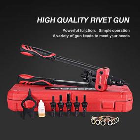 img 3 attached to AOBEN 14-Inch Rivet Nut Tool Set - Enhanced Efficiency, Compact Design with 6 Interchangeable Mandrels, 90pcs Rivnuts, and 2 Mandrel Lock Pins