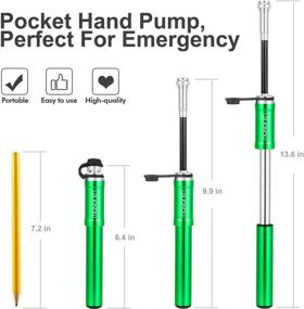 img 3 attached to 🚲 MOSONTH Portable Mini Bike Pump | Lightweight, Frame Mounted Tire Pump for Road & Mountain Bicycles | Fits Presta & Schrader Valve | Compact Hand Pump for Air