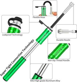 img 1 attached to 🚲 MOSONTH Portable Mini Bike Pump | Lightweight, Frame Mounted Tire Pump for Road & Mountain Bicycles | Fits Presta & Schrader Valve | Compact Hand Pump for Air