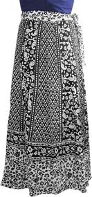 img 1 attached to 👗 Comfy and Versatile Free-Size Cotton Long Skirt for Women: Wrap Around Style