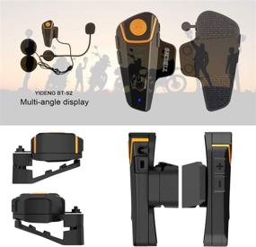 img 3 attached to 🎧 Yideng Bluetooth Motorcycle Helmet Headset Intercom BT-S2 - Wireless Interphone Walkie-Talkie with FM Radio, GPS Support, Voice Command, Music, and Hands-Free - 1000m Range - Single Rider