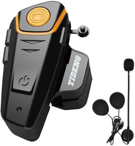 img 4 attached to 🎧 Yideng Bluetooth Motorcycle Helmet Headset Intercom BT-S2 - Wireless Interphone Walkie-Talkie with FM Radio, GPS Support, Voice Command, Music, and Hands-Free - 1000m Range - Single Rider