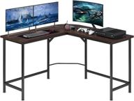 🖥️ lauraland l shaped desk 55 inch: the perfect l-shaped computer desk for home office, study, and gaming - espresso finish logo