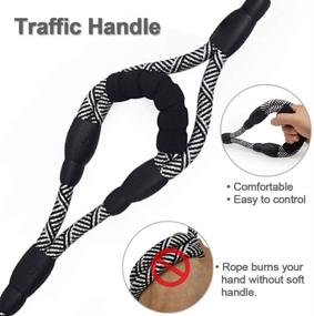 img 2 attached to MayPaw Dual Handle Dog Leash: 6FT Heavy Duty Traffic Rope Leash with 2 Soft Handles - Ideal for Walking, Training, and Controlling Medium to Large Dogs