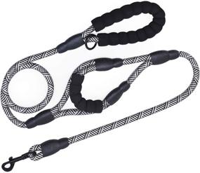 img 4 attached to MayPaw Dual Handle Dog Leash: 6FT Heavy Duty Traffic Rope Leash with 2 Soft Handles - Ideal for Walking, Training, and Controlling Medium to Large Dogs