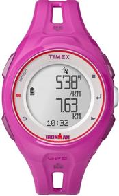 img 2 attached to 🏃 Timex Unisex TW5K87400 Ironman Run x20 GPS Малиновые Часы: Полного Размера, Смола Ремешок Мощность