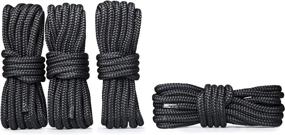 img 2 attached to Regatta Marine Essentials: Premium Double-Braided Nylon Dock Line (Black, 15 ft x 3/8 inch, Eyelet: 12 inch)