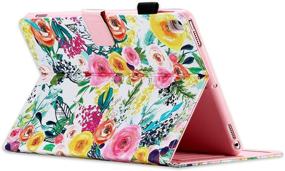 img 1 attached to 💼 Fancity iPad 10.2 inch Case, PU Leather Smart Wake Sleep Stand Cover with Pencil Holder for iPad 10.2 9th 8th 7th Gen, Rose - 2021, 2020, 2019 Release