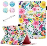 💼 fancity ipad 10.2 inch case, pu leather smart wake sleep stand cover with pencil holder for ipad 10.2 9th 8th 7th gen, rose - 2021, 2020, 2019 release logo