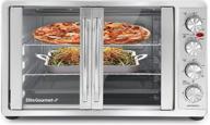 🍕 elite gourmet eto4510bm: универсальная двухстворчатая столешничная конвекционная духовка-тостер с 4-мя регуляторами, выпекание, жарка, тосты, ростбиф, поддержание тепла и вместимостью для пиццы 14 дюймов, включает 2 решетки. логотип