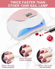 img 3 attached to 💅 UV LED Nail Lamp, 120W UV Nail Light, Fast Nail Dryer for Gel Polish with 4 Timer Settings, Auto Sensor, Professional UV Gel Curing Lamp for Salon and Home Use, Ideal Gift for Women and Girls