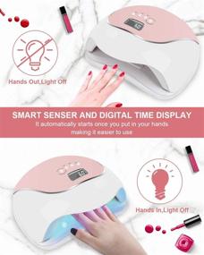 img 2 attached to 💅 UV LED Nail Lamp, 120W UV Nail Light, Fast Nail Dryer for Gel Polish with 4 Timer Settings, Auto Sensor, Professional UV Gel Curing Lamp for Salon and Home Use, Ideal Gift for Women and Girls