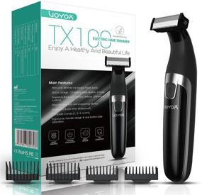img 4 attached to 🪒 VOYOR TX100 - Waterproof Electric Razor Rechargeable Shaver Cordless Hair Clippers Kit for Men's Beard Trimming