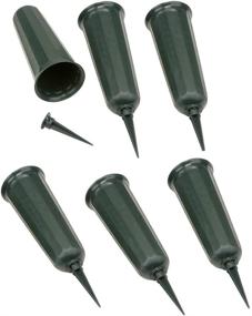 img 1 attached to 🏺 Evelots Cemetery Grave Cone Vase Set (Pack of 6) - Sturdy Stake for Fresh/Artificial Flowers