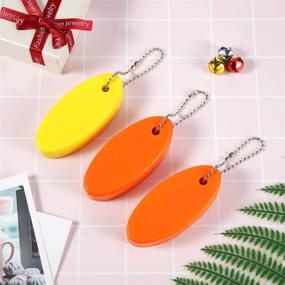 img 1 attached to Foam Oval Float Keychain – Ideal for Boating, Fishing, Sailing, and Outdoor Sports