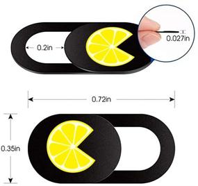 img 1 attached to 🖥️ Ультратонкое накладка на веб-камеру, слайд 6 штук для MacBook Pro / Air, iMac, компьютера, ноутбука, настольного компьютера, смартфона - защита конфиденциальности и безопасности в аниме черного цвета