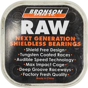 img 1 attached to 🛹 Revolutionize Your Skateboard Ride with Bronson Speed Co. Raw Next Generation Shieldless Bearings (Set of 8)