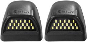 img 2 attached to 🔦 Partsam Full LED License Plate Lights: Replacement for Escalade, Silverado, Suburban, Tahoe, Sierra, and Yukon – 2Pcs, 6000K White