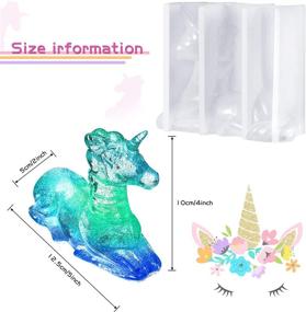 img 3 attached to 🦄 Magical 3D Unicorn Silicone Mold: Create Stunning Resin Crafts and Decorations with this Unicorn Epoxy Casting Mold