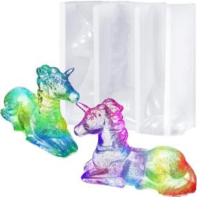 img 4 attached to 🦄 Magical 3D Unicorn Silicone Mold: Create Stunning Resin Crafts and Decorations with this Unicorn Epoxy Casting Mold