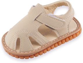 img 4 attached to Squeaky Sandals Premium Closed Toe Non Slip Boys' Shoes at Sandals