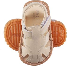 img 2 attached to Squeaky Sandals Premium Closed Toe Non Slip Boys' Shoes at Sandals