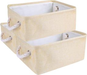 img 4 attached to ANMINY Foldable Decorative Kids' Home Store Organizer Containers: Stylish Storage Solutions!