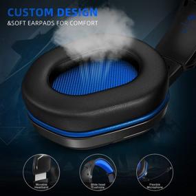 img 1 attached to 🎧 Fachixy FC-200 Stereo Gaming Headset: PS4 Xbox PS5 Compatibility, Noise Cancelling, RGB Lights, Mic and 50MM Drivers (Black Blue)