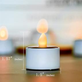 img 1 attached to 🕯️ Homemory Solar Tea Lights Outdoor Waterproof: Dusk to Dawn Reusable LED Candles for Lantern Garden Camping and Home Decor – Pack of 8 Warm White Lights