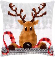 vervaco reindeer scarf cushion stitch logo