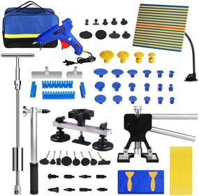 img 4 attached to 🔧 Pro-grade Paintless Dent Repair Kit: Car Dents Remover Tools + Hail Damage & Door Ding Repair Set, Complete Auto Dent Puller Kit with Dent Reflector Board & Storage Bag