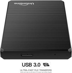 img 1 attached to Съёмный внешний жесткий диск UnionSine Ultra Slim емкостью 500 ГБ с интерфейсом USB3.0 - идеальный выбор для ПК, настольного компьютера, ноутбука, Xbox One, PS4 (черный)