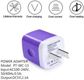 img 2 attached to 5 Pack Dual Port USB Wall Charger HUHUTA - 2.1A Fast Charging 🔌 Adapter Box for iPhone Xs, iPad, Samsung Galaxy S21 S20 S9, Google Pixel and More