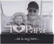 malden international designs i love papa desktop expressions picture frame, 4x6, black - stylish silver word attachment included логотип