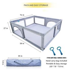 img 3 attached to 🧸 Ultimate Safety Baby Playpen: Extra Large Play Center Yard with Gate and Sturdy Fence - Ideal for Toddlers, Infants, and Babies