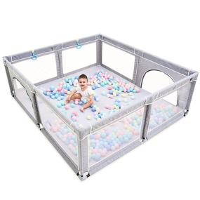 img 4 attached to 🧸 Ultimate Safety Baby Playpen: Extra Large Play Center Yard with Gate and Sturdy Fence - Ideal for Toddlers, Infants, and Babies