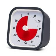 ⏳ time timer 60 minute mod education edition: visual timer for kids classroom learning, elementary teachers desk clock, homeschool study tool and office meetings with silent operation (charcoal) logo