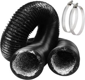img 4 attached to 🌬️ Omont Dryer Vent Hose: 10FT Flexible Ducting Tube | Aluminum Insulated | Indoor/Outdoor Use