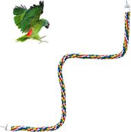 🦜 bird rope perch toy: colorful and comfy for parrots, cockatiels, parakeets, budgies - large 41 inch size logo