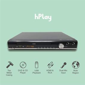 img 3 attached to 📀 hPlay D20K Upconvert DVD Player: Регион свободный, 1080P выход, порты USB и HDMI, RCA выход